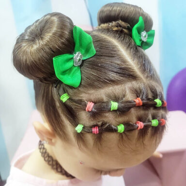 peinado niña rulitos